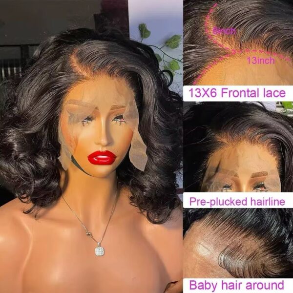 14" 4 HD lace frontal, unprocessed Vietnamese  Double drawn Bouncy wave - Image 3