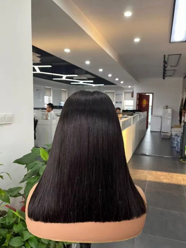 Straight Lace Front Bob Wig 100% Human Hair Glueless wigs - Image 3