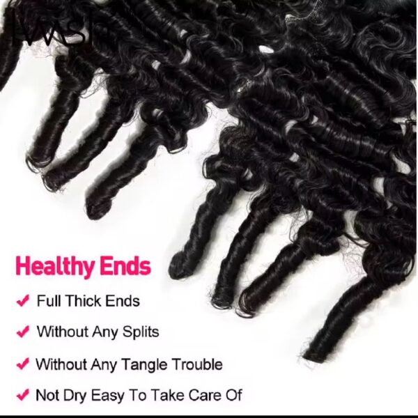 15A Burmese Curly Bundles Human hair Extensions Raw Human Hair Bundles - Image 5
