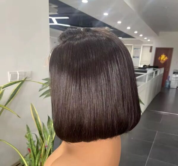 5*5 Bob Wig 10 inch straight 100% human hair - Image 2